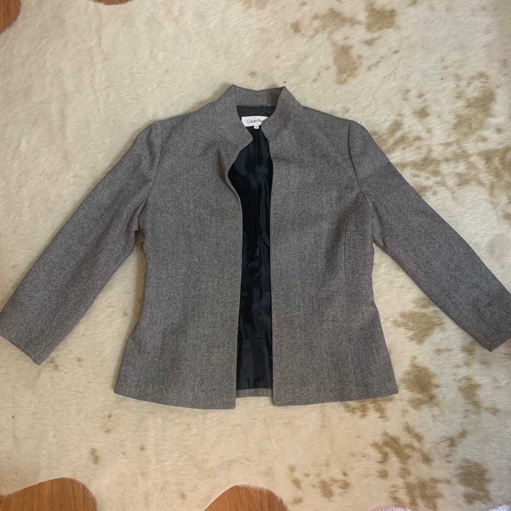 Grey Calvin klein womens blazer